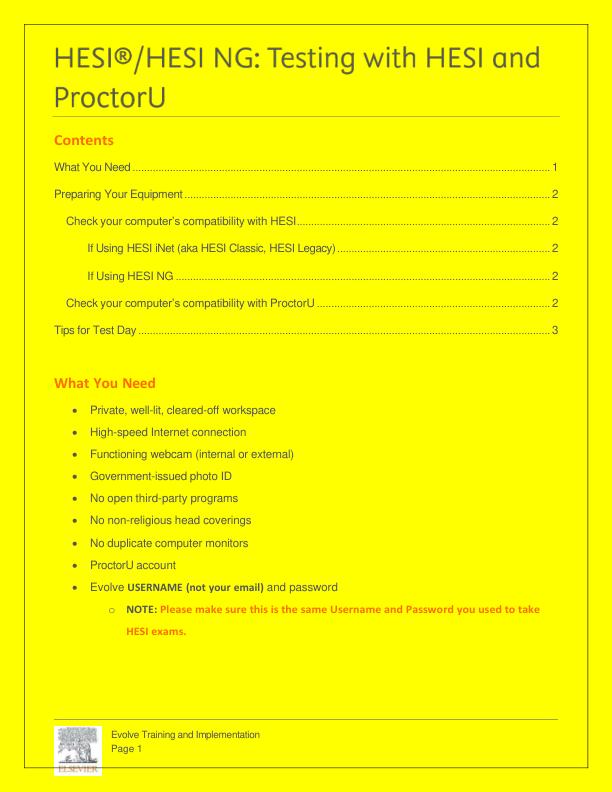 Student-HESI-Testing-with-HESI-and-ProctorU_updated