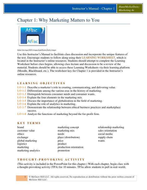 Solution Manual For Marketing Because Everyone Is A Marketer 4e Shane Hunt, John Mello and George Deitz Chapter(1-16)