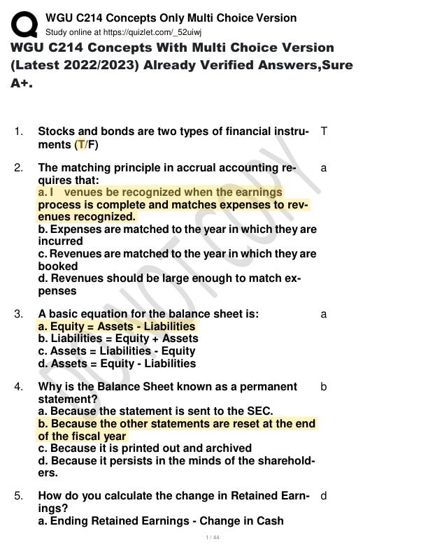 WGU_C214_Concepts_Only_Multi_Choice_Version updated