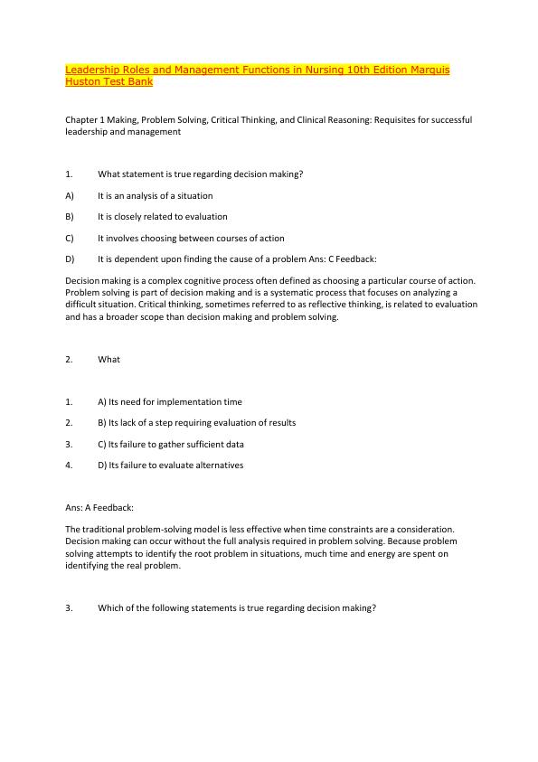 test_bank_for_leadership_roles_and_management_function_in_nursing_10th_edition_by_marquis_huston
