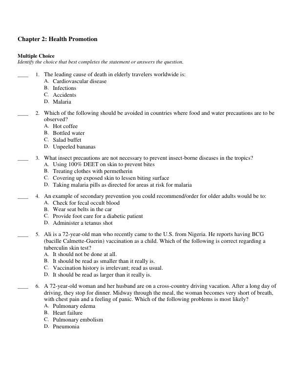 Test Bank For Advanced Practice Nursing in the Care of Older Adults Third Edition by Evelyn G. Kennedy-Malone, Laurie; Duffy Chapter 1-19