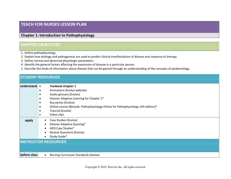 Solution Manual For Pathophysiology 6th Edition by Jacquelyn L. Banasik