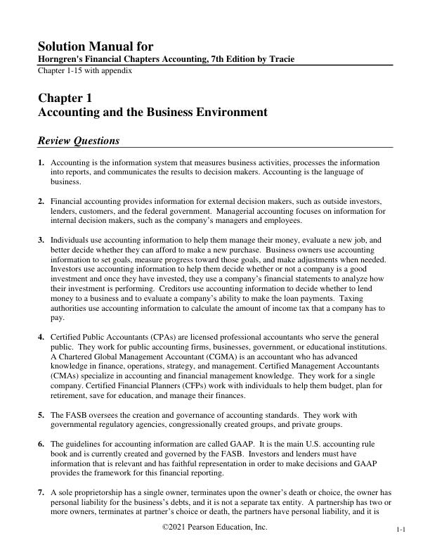 Solution Manual for Horngren's Financial Chapters Accounting, 7th Edition by Tracie Miller-Nobles, Brenda Mattison