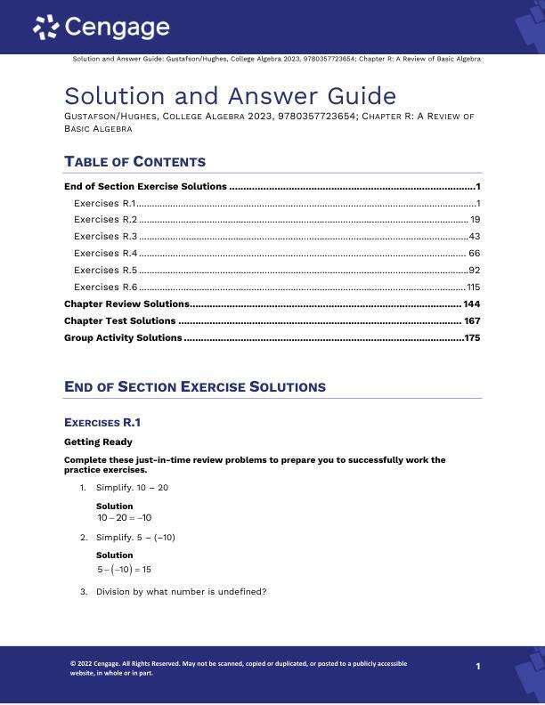 Solution Manual for College Algebra, 13th Edition R. David Gustafson, Jeff Hughes Chapter 1-8