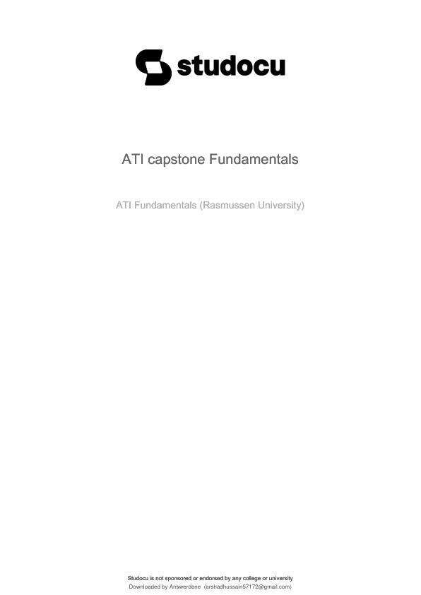 ATI capstone Fundamentals