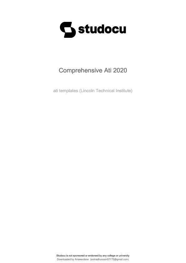 Comprehensive Ati 2020