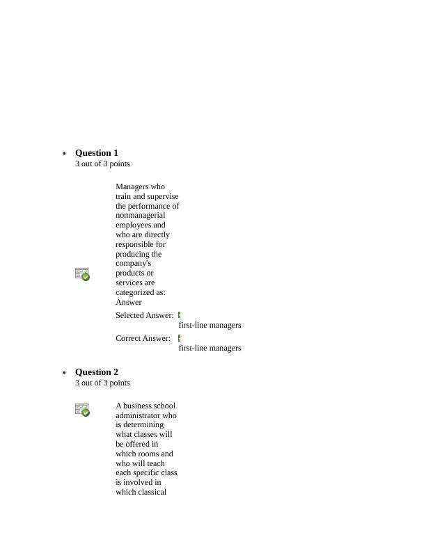 BUS 302 Management Concepts QUIZZES 1 to 10