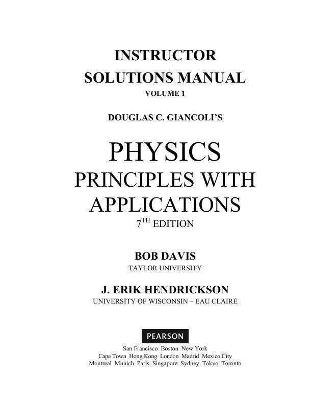 Solution Manual For Physics Principles with Applications, By Giancoli (7th Edition) Chapter 1-33