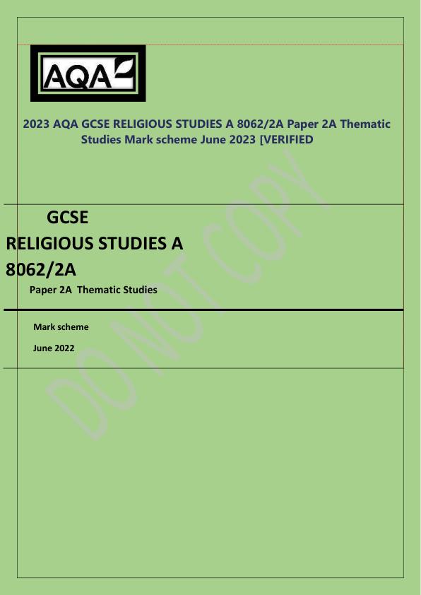 RELIGIOUS STUDIES