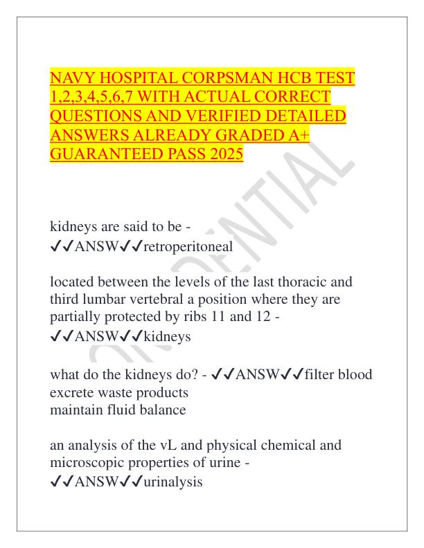 NAVY HOSPITAL CORPSMAN HCB TEST 1