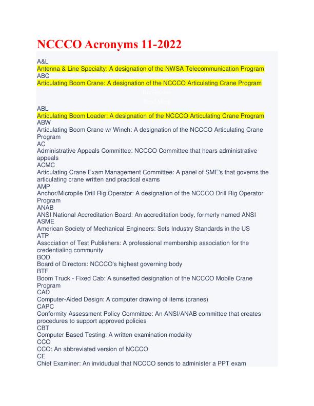 NCCCO Acronyms 11-2022