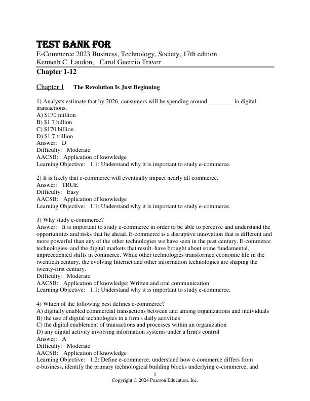 mobile-preview-Test Bank for E-Commerce 2023 Business, Technology, Society, 17th Edition by Kenneth C. Laudon, Carol Guercio Traver