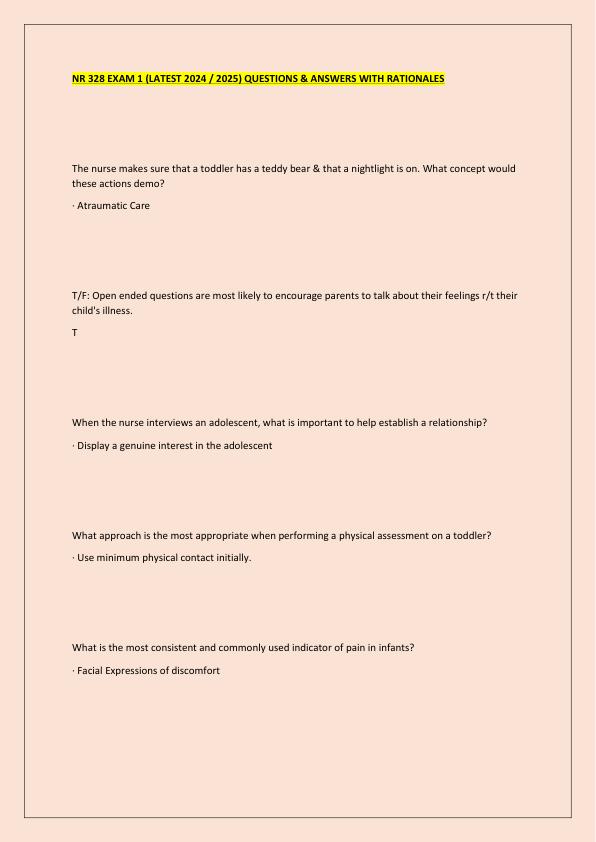 NR 328 EXAM 11