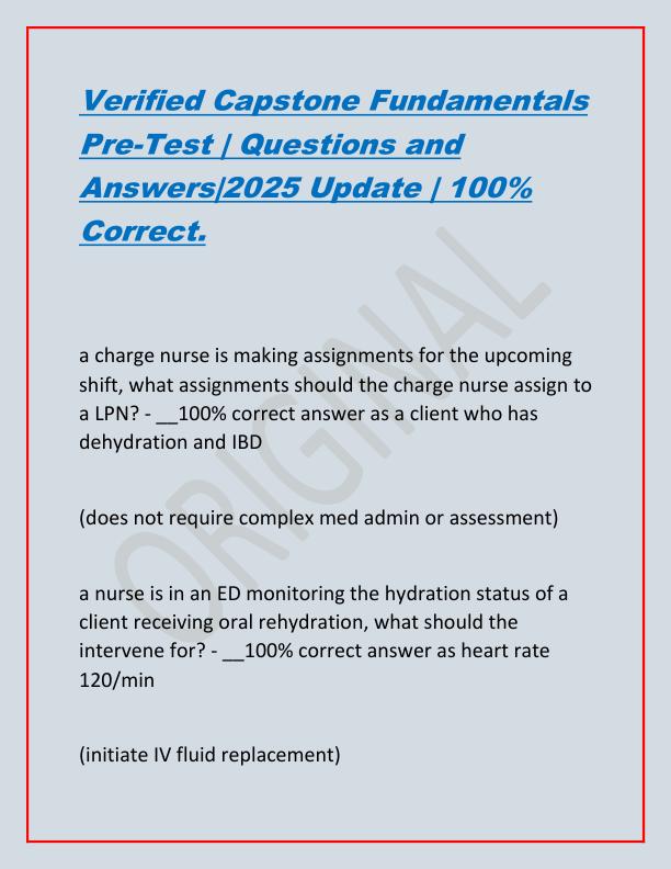 Verified Capstone Fundamentals  Pre