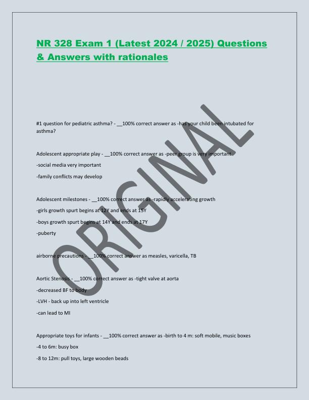 NR 328 Exam 1