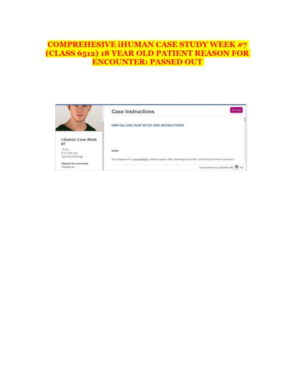 Comprehensive iHuman Case Study