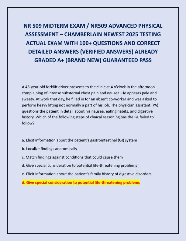NR 509 MIDTERM EXAM