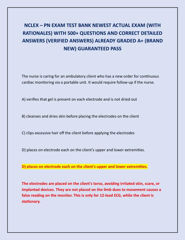 NCLEX-PN EXAM TEST BANK