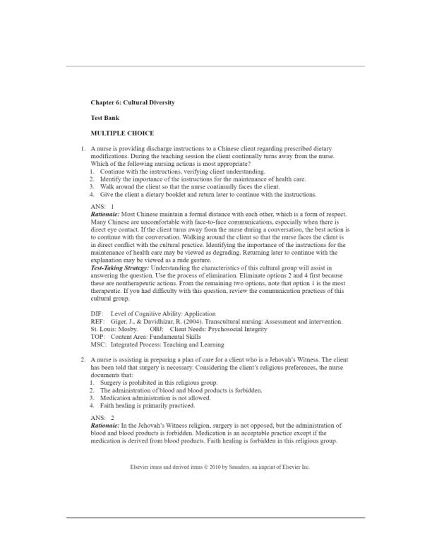 Test Bank for Saunders Comprehensive Review for the NCLEX-PN Examination 6th Edition Linda Anne Silvestri