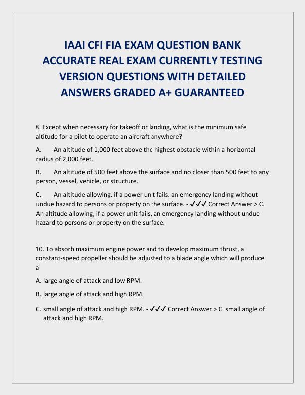 IAAI CFI FIA EXAM QUESTION BANK