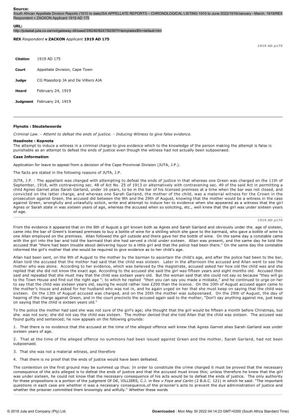 REX_Respondent_v_ZACKON_Applicant_1919_AD_175