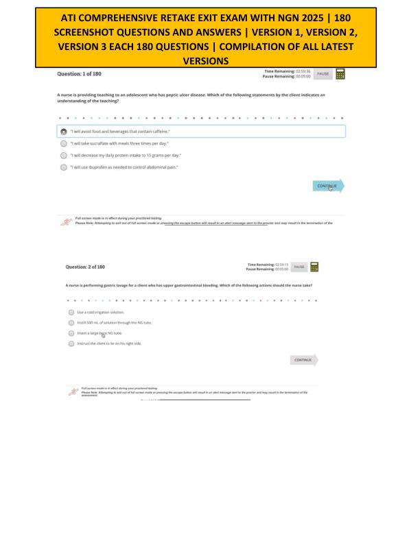 mobile-preview-ATI RN Comprehensive Predictor 2025 with NGN | All 180 Screenshot Questions and Verified Answers | Guaranteed 100% Score on the 2025 RN ATI Comprehensive Exit Predictor Exam