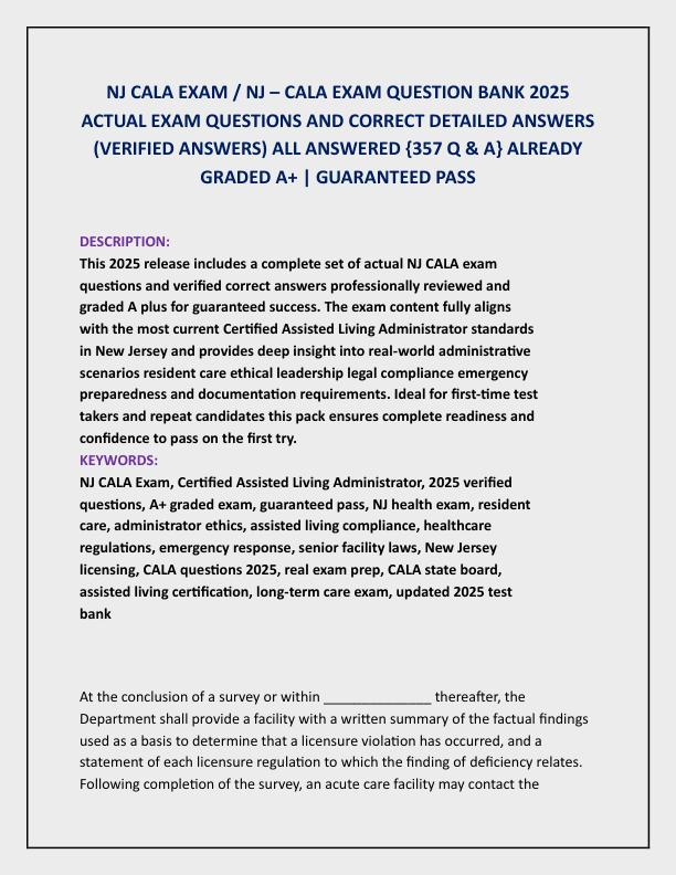 NJ CALA EXAM