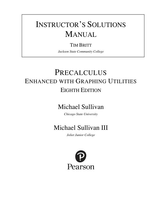 mobile-preview-Solution Manual For Precalculus Enhanced with Graphing Utilities, 8th Edition by Michael Sullivan Chapter 1-14