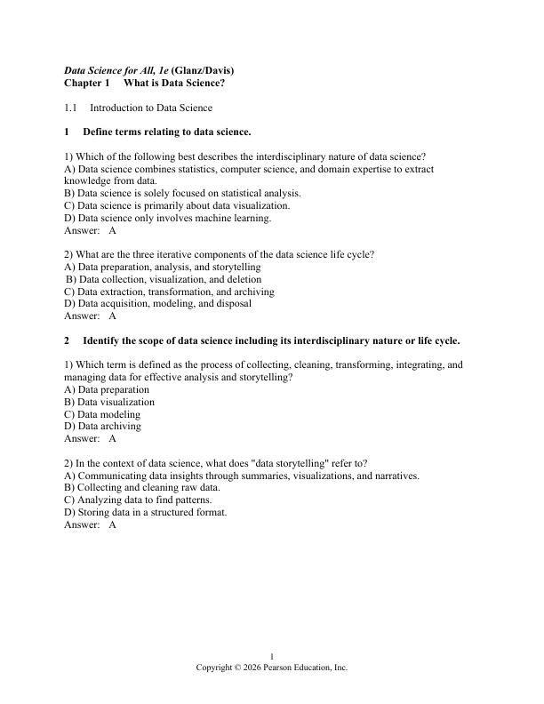 mobile-preview-Test Bank for Data Science For All, 1st edition by Brennan Davis Hunter Glanz