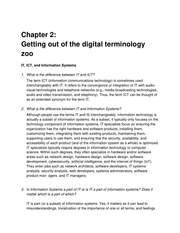 Solution Manual For Navigating Digital Transformation in Management 1st Edition By Richard Busulwa chapter 2-15