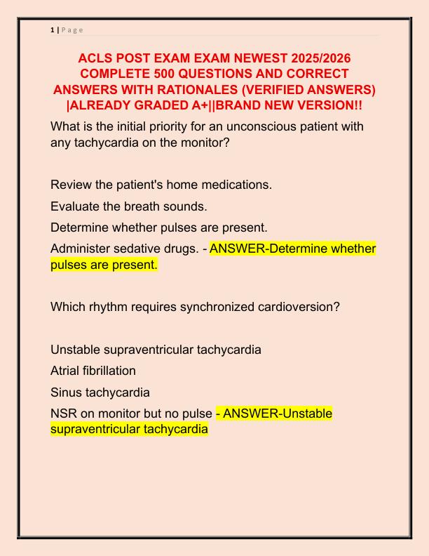 ACLS POST EXAM VERSION1
