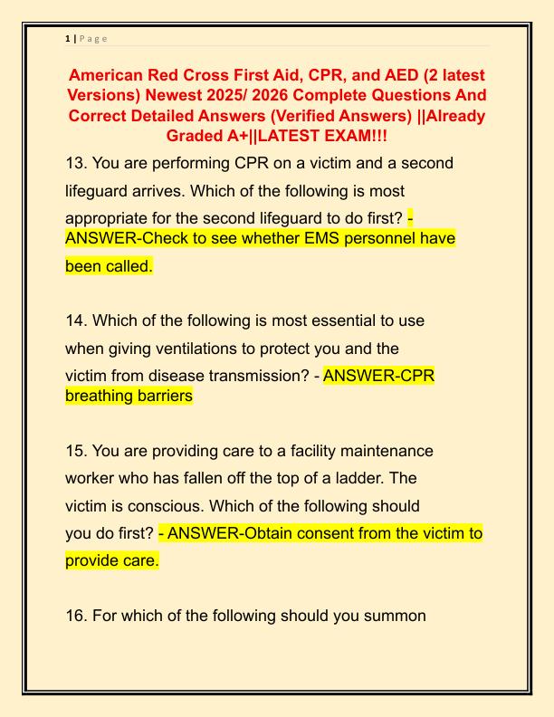 American Red Cross First Aid