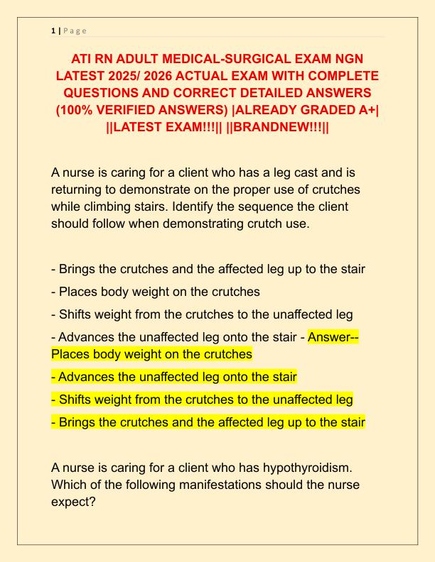 ATI RN ADULT MEDICAL