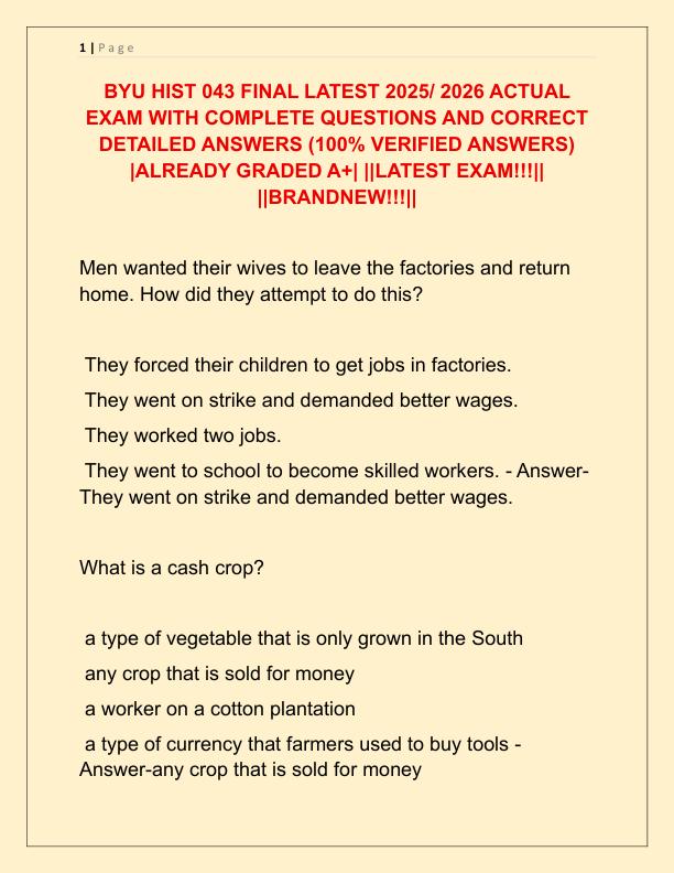 BYU HIST 043 FINAL LATEST 2025