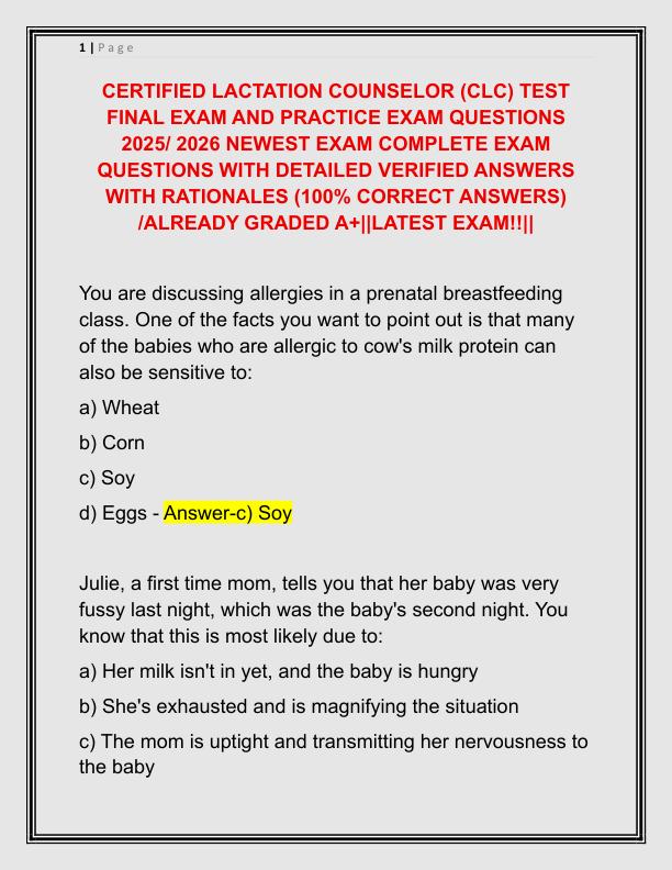 CERTIFIED LACTATION COUNSELOR