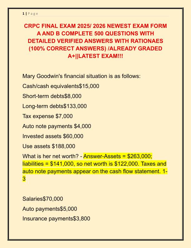 CRPC FINAL EXAM 2025