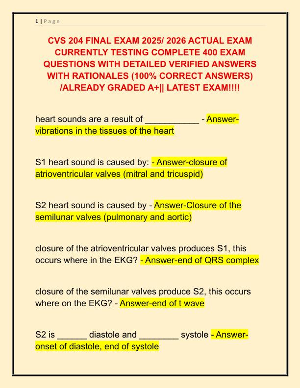 CVS 204 FINAL EXAM 2025