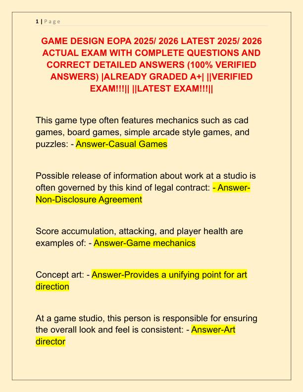 GAME DESIGN EOPA 2025