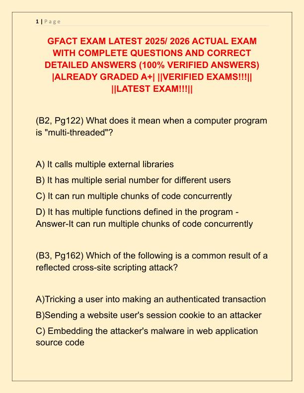 GFACT EXAM LATEST 2025