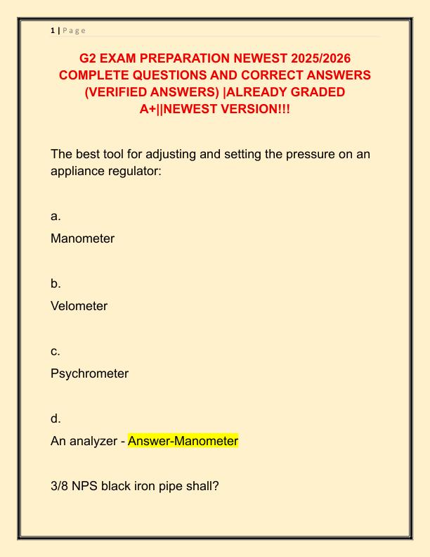G2 EXAM PREPARATION NEWEST 2025