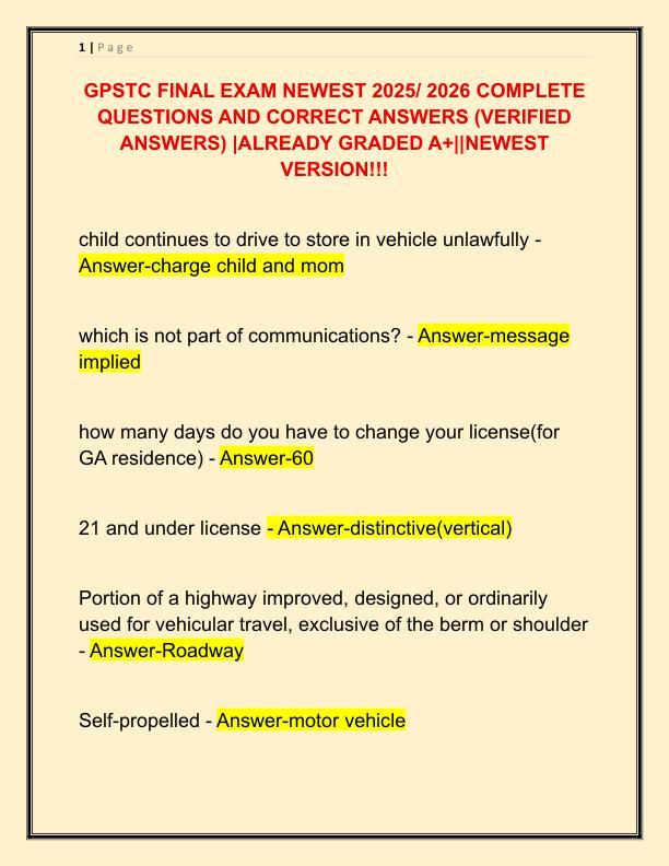 GPSTC FINAL EXAM NEWEST 2025