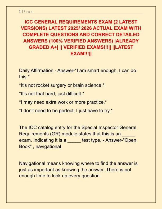 ICC GENERAL REQUIREMENTS EXAM