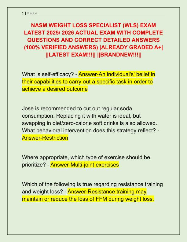 NASM WEIGHT LOSS SPECIALIST