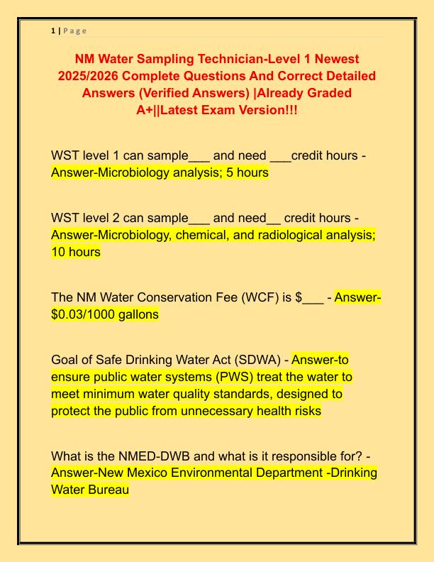 NM Water Sampling Technician