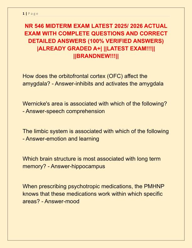 NR 546 MIDTERM EXAM LATEST 2025