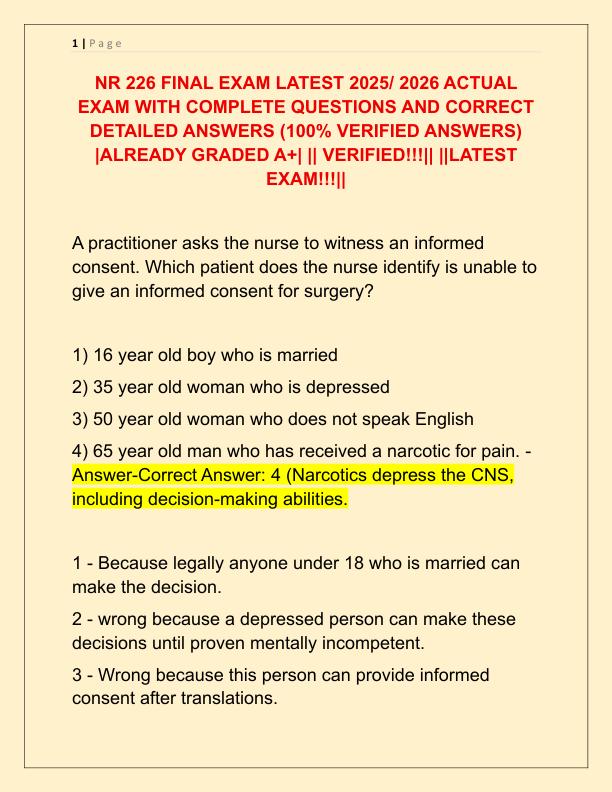 NR 226 FINAL EXAM LATEST 2025