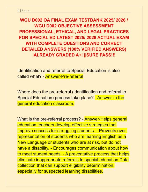 WGU D002 OA FINAL EXAM TESTBANK 2025