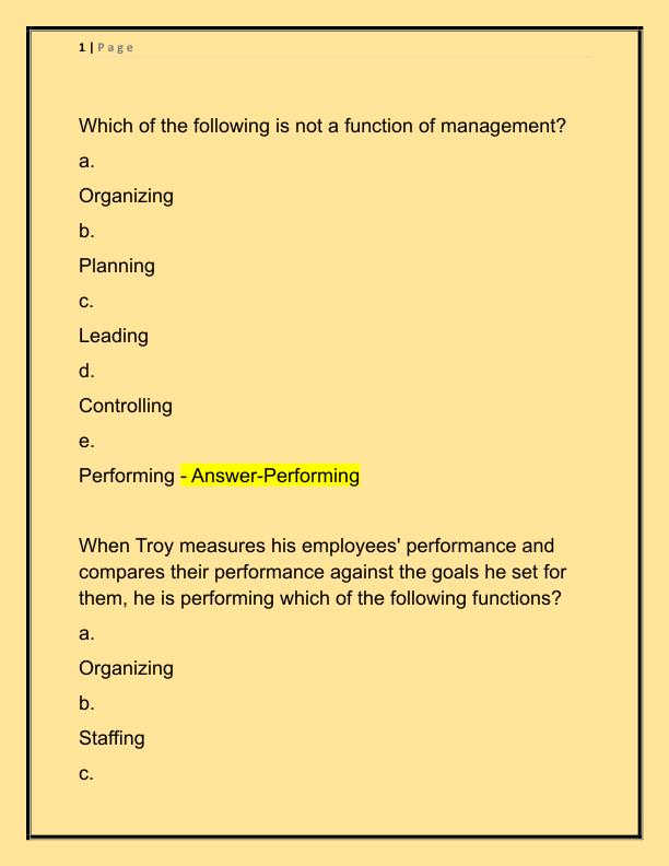 Which of the following is not a function of management