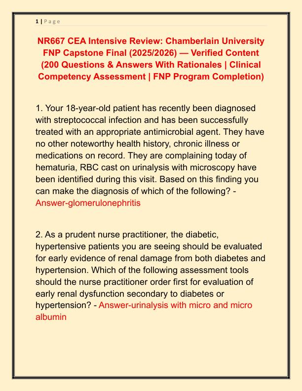 NR667 CEA Intensive Review