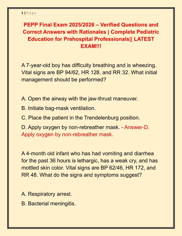 PEPP Final Exam 2025